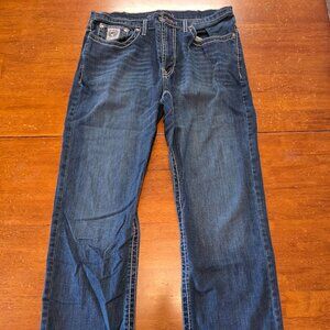 Cinch Jeans Mens 34 x 32 Slim Original Rise Blue Jeans Great Condition